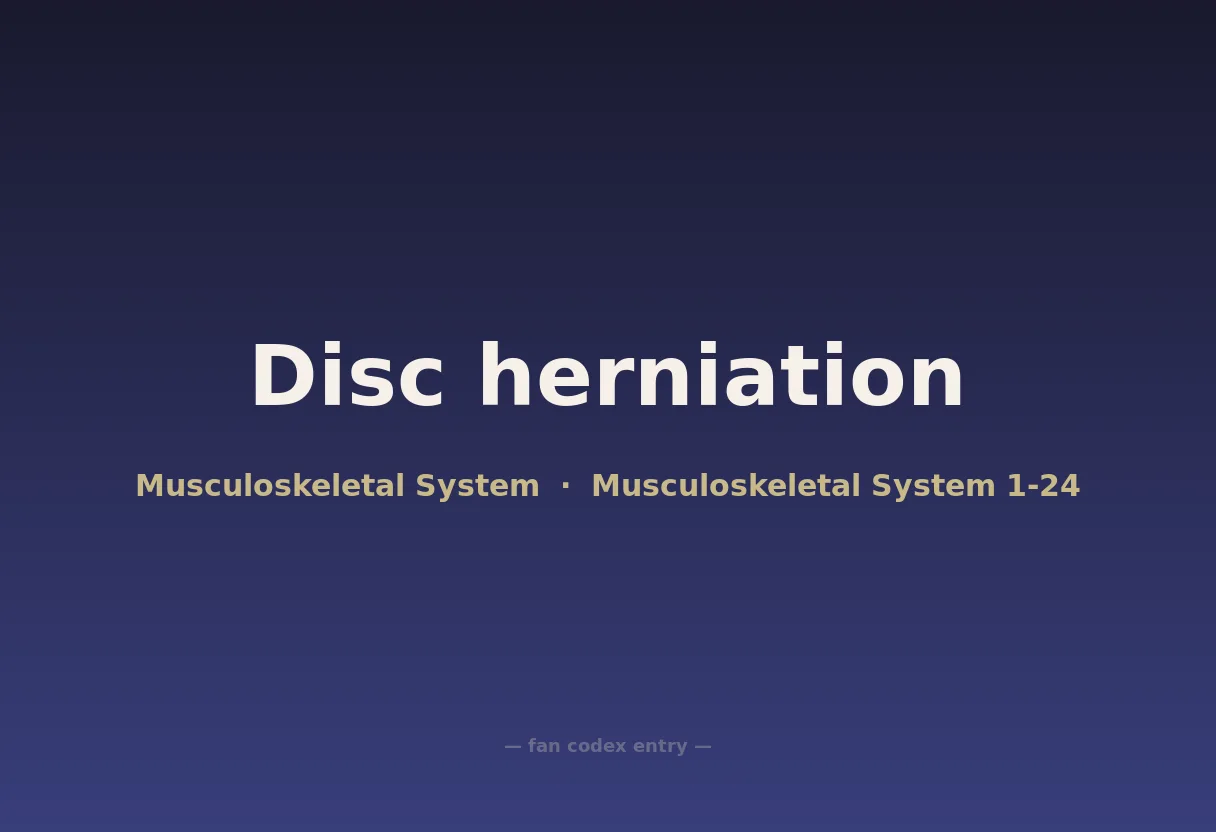 Disc herniation