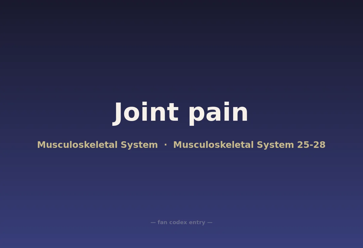 Joint pain